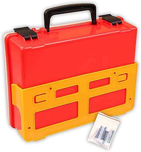 Rapid Care First Aid 839-Lgbbk-1 Premium Bloodborne Pathogen & Bodily Fluid Spill Clean Up Kit, Osha Compliant, Wall Mountable, 10" X 8" X 3.5",Red/Clear #TOP1