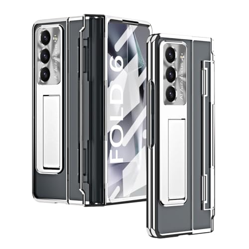 Coque rigide Samsung Galaxy Z Fold 6 5G transparente et argentée