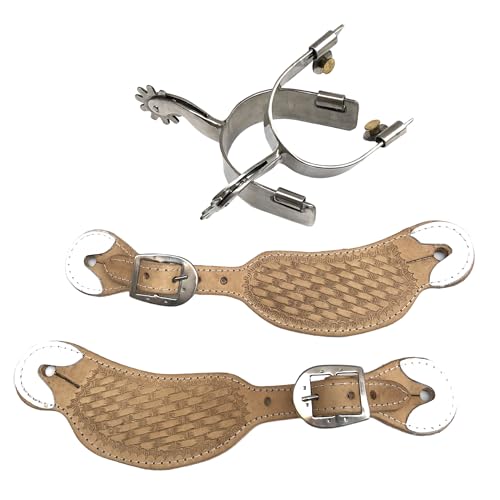 Espora Quarto De Milha + Correia Esteirada Luxo Frete Gratis (natural)