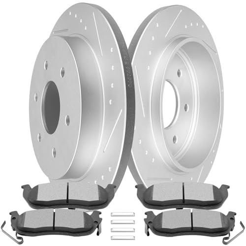 Image of SCITOO Rear 12.58 inch Brake Pads and Rotors Kits:31329;D1041-7945