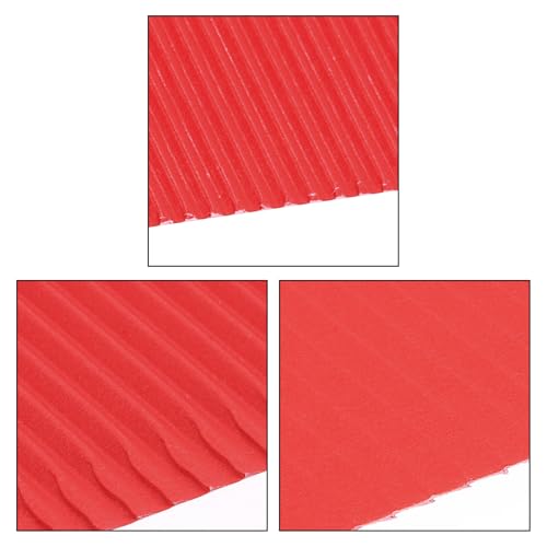 Image of uxcell 10pcs Corrugated Cardboard Paper Sheets,Red,14 inch x 10inch,for Craft and DIY Projects