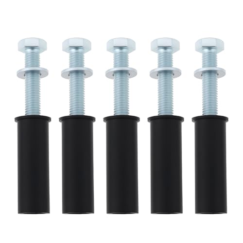 LT Easiyl Lot de 5 Boulons de Fixation pour Ralentisseurs D'asphalte M10 X 100 Mm écrous M10 X 55 Mm Et Rondelles M10 pour Butées de Roue Et Rampes de Circulation