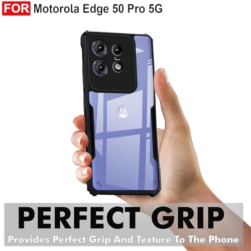 Image of AIBEX Crystal Clear Back Cover Case for Motorola Edge 60 5G / Motorola Edge 60 Fusion 5G| 360 Degree Protection | Shock Proof Design | Transparent Back