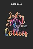  Fashion Sketchbook for Girls with Figure Templates - Just A Girl Who Loves Collies Tie Dye Pattern