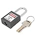 Ymiko Security Padlock with 2 Keys High Strength 1.5in Steel Lock for Industry Machine Manufacturing (Black)