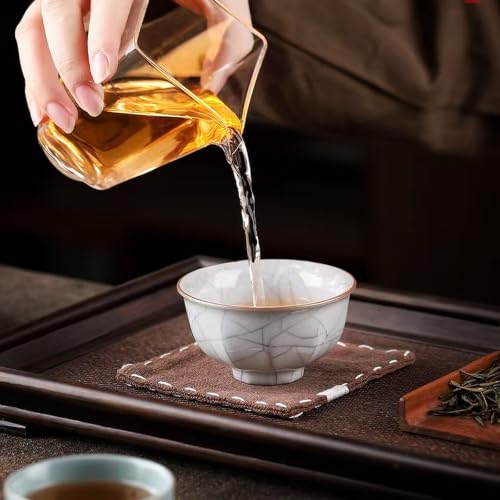 Scizorito Ceramic Tea Cup, Chinese Kung Fu Tea Set, Japanese Cup, Gift Box Packaging for Birthday, Father's Day, Christmas (5 Color-Special-Cup) by Scizorito - Used condition - Image 4