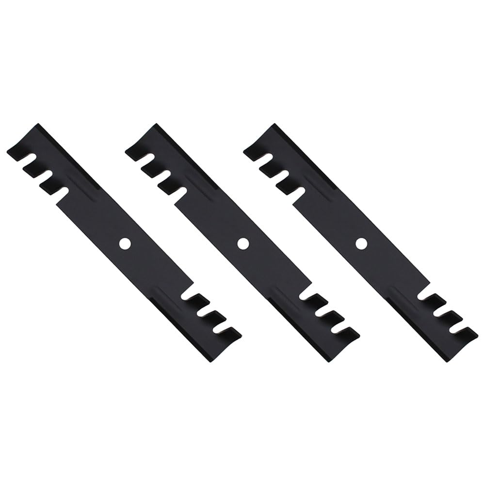 Set of 3 New Toothed Mulching Blade Fits Raptor, Fits Toro, Universal, Universal Products 74830, 74841, 74845, 74851, 74855, 74871, Titan Z 48" Models Interchangeable with 107-3192, 107-3192-03