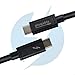 Plugable Thunderbolt 3 Cable 20Gbps Supports 100W (20V, 5A) Charging, 6.6ft / 2m USB C Compatible [Thunderbolt 3 Certified] - Driverless