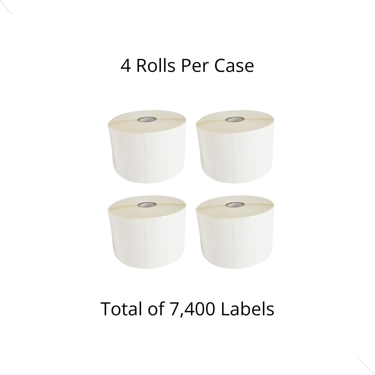 Zebra’s Thermal Transfer Label Paper 2.75" x 1.25" Z-Select 4000T 1" Core, 1850 Labels per Roll, 4 Rolls per Case, Top Coated Paper, Perforated, 5" Outer, Permanent Acrylic Adhesive, White. 83260
