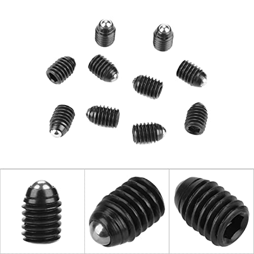 10 teiliges M6 Gewinde Sechskant Kugelgewinde Kugelrasten Sockel Kugelfederstößel Set aus Kohlenstoffstahl (M6 * 8)