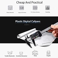 Digital Caliper,0-6 inch/150 mm,inch and Millimeter Conversion,LCD Screen — image 5