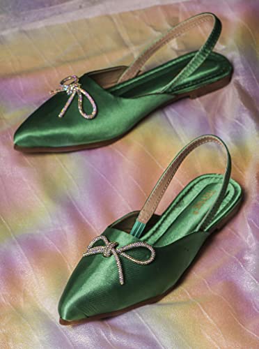 Image of TRYME Trending Stylish Pointed Toe Mules Comfortable Flat Fancy Casual Bellies Mules Sandal for Womens and Girls