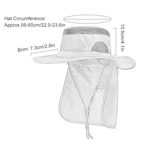 TopHomer Chapéu de pesca para homens e mulheres Chapéu de sol FPS 50+ Chapéu balde de aba larga resp