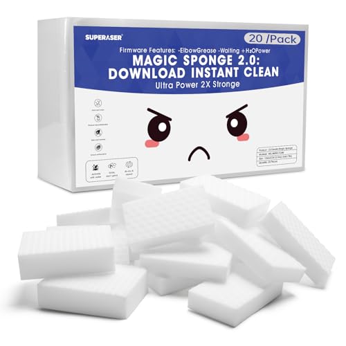 SUPERASER Magic Sponge Eraser Extra-Dense 20-pack