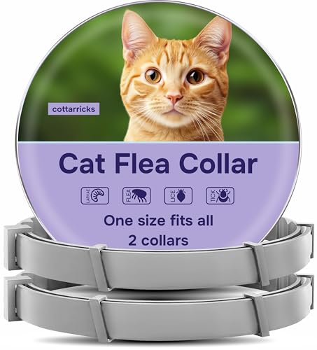 Flea and Tick Prevention for Cats - Collar - 2 Count - Adjustable