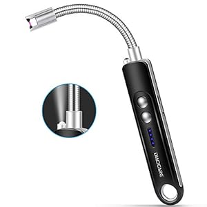 DIAOCARE Staafaansteker, plasma-aansteker met ledlicht, winddicht, oplaadbaar, USB-aansluiting, plasma-aansteker, kaarsenaansteker voor kaarsen aansteken, open haard, gasfornuis, keuken, vuurwerk