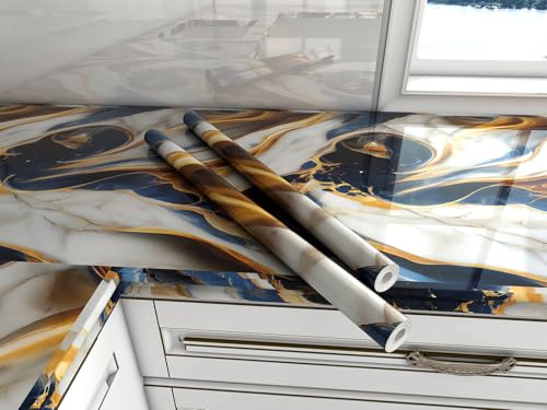 Image of Barebeauty 60 x 200 cm Kitchen Wallpaper, Self Adhesive Oil Proof Waterproof Wall Sticker for Kitchen, Anti-Mold Heat Resistant Backsplash Wall Covering (Pack of 8, 103.36 Sq. Ft. Approx)