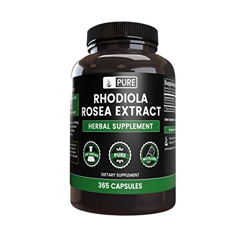 Rhodiola Rosea Extract (365 Capsules) Golden Root, Arctic Root, Traditional Remedy for Stress, Fatigue*