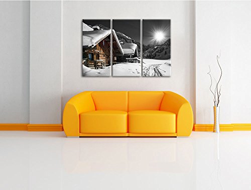 Tableau triptyque Alpes enneigées 120x80cm de style moderne - 3
