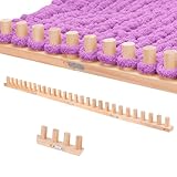55” Chunky Knitting Blanket Loom - Customizable Wood Chunky Knitting Loom - Adjustable Size & Portable Design Chunky Knit Blanket Loom - Beginner-Chunky Knitting for Beginners and Home Decoration
