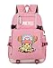 Produktbild Cosstars One Piece Tony Tony Chopper Anime Backpack Student Schultasche Laptop Rucksäcke Freizeittasche Reiserucksack Daypack Pink-2
