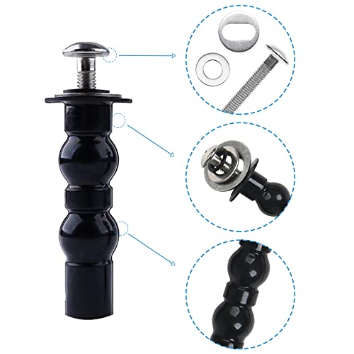 Hibbent 6 Pack Universal Toilet Seat Hinges Screw - Blind Hole Fixings Expanding Rubber Top Fix Nuts for Top Mounting - 3 Pairs With Two Expandable Ball - image 7