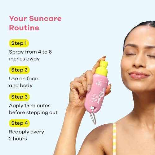 Image of Earth Rhythm Rosy Ritual Glow Sunspray SPF 50 PA ++++ Vitamin C & Carrot Extract. In Vivo Tested