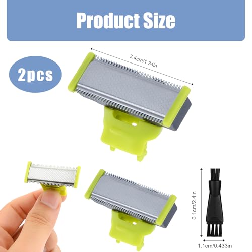 2 Stuck Elektrische Rasiermesser Ersatzklinge mit Reinigungsbürste,Kompatibel mit MLG Elektrische Rasiermesser