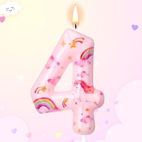 Nuanchu Unicorn Birthday Candle Cover