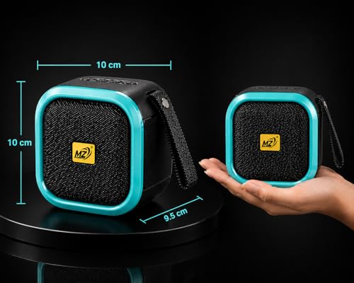Image of 10W Wireless Bluetooth Speaker with Deep Bass, TWS Function, Type-C Fast Charging, 3-5 Hours Playtime, Portable Mini Speaker with FM /USB /TF Card Support & Bluetooth 5.0 (Aqua)