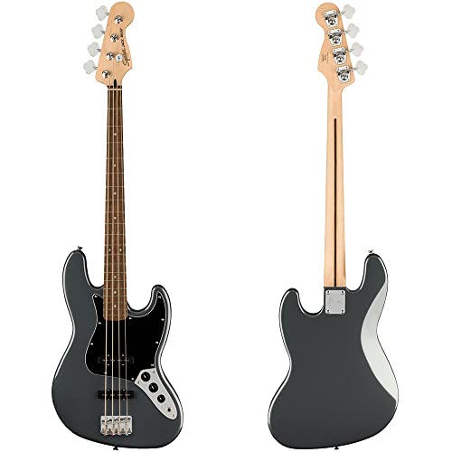Squier Affinity Series Jazz Bass, Charcoal Frost Metallic, Laurel Fingerboard #TOP1