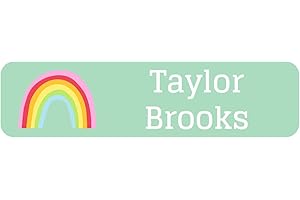 Customized Rainbow Waterproof Name Bubbles for Kids | 52 Reusable Labels for Daycare and School
