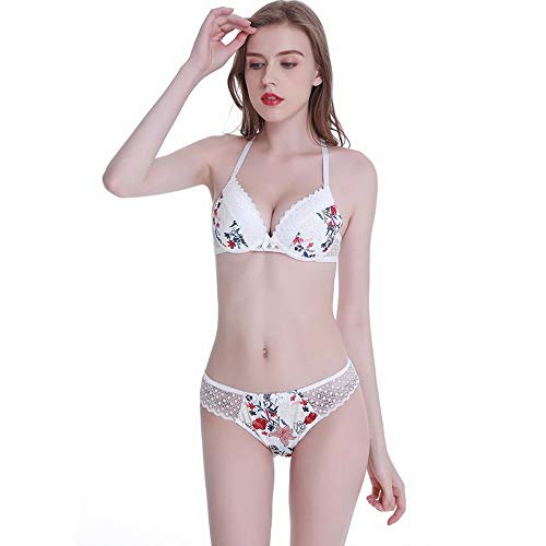 Ensemble de lingerie noir avec soutien-gorge push up et culotte bikini taille 36C - 2