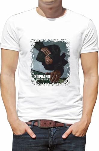 Générique T Shirt personnalisé Chanteur Soprano Freedom Tour Concert N090 (Blanc, L)
