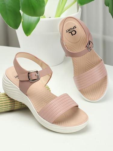 Image of Carlton London women's Lightweight Comfort Wedge Ankle Strap Sandals