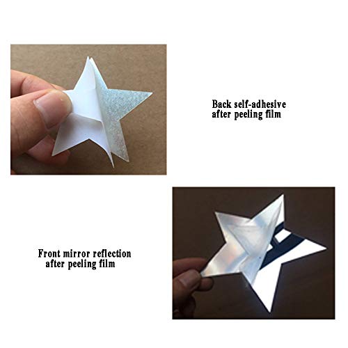 Mermaid Mirror Wall Decal 20" And 53 Stars For Girl Room Wall Decor And Silver Mirror Reflection For Mermaid Party Decoration … #TOP2