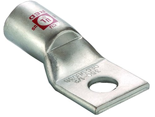 Image of Morris 94089 Short Barrel Compression Lug, Copper, Compression Connector Type, 1 Hole, 350 MCM Wire Range, 5 /8 Stud Size
