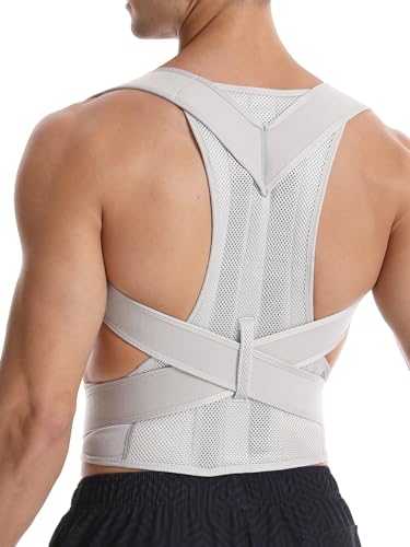 Cinturón de soporte lumbar completo corrector de postura ajustable enderezador de hombros 4