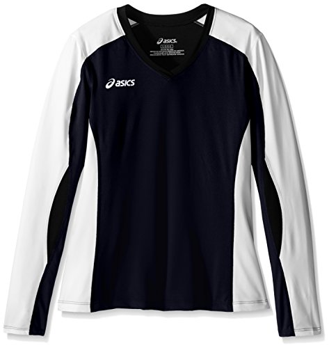 ASICS Unisex-Child Jr. Roll Shot Performance Jersey, Navy/White, Medium