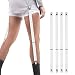 Hold’Em Premium Shirt Stays MADE IN USA Ultra Soft Elastic with Extra Sturdy Strong Metal Clips - Straight-white