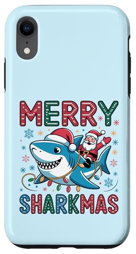 Merry Sharkmas AO[Z[^[ T^ CfBO V[N Cgt X}zP[X iPhone XR p