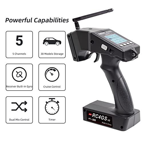 Radiolink Rc4Gs V3 New 5 Channels Rc Transmitter And Receiver R6Fg Gyro Rx, 2.4G Surface Radio Controller For Crawler, Truck, Car, Boat #TOP1