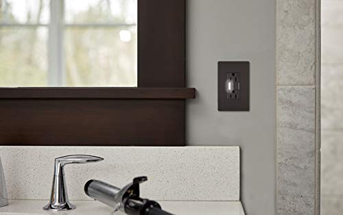 Legrand - Pass & Seymour Radiant Self-Test Gfci Outlet, Dark Bronze Gfci Outlet, Gfci Outlet 15 Amp, 125 Volt Gfci Outlet With Nightlight, 1597Ntltrdbcc4, 1 Count #TOP4