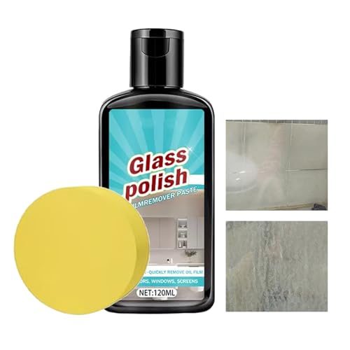 Limpiador de cristales de ducha   Quitamanchas de limpieza profunda de 120 ml, compuesto para pulido de vidrio | Quitamanchas de para ventana, espejo, grifo, cerámica, acero inoxidable, Patio, ho