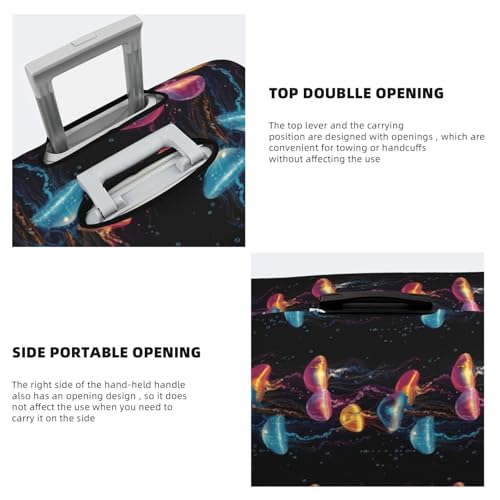 Luggage Cover Protector - Colorful Jellyfish A Print Fit 18-21 Inch Suitcase Covers for Luggage4