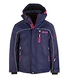 Armtasche für Skipass Trollkids wasserdichte Ski- / Schneejacke Holmenkollen XT, Marineblau/Magenta, Größe 92