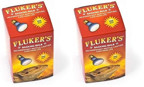 Image of Fluker's Incandescent Basking Spotlight Bulbs for Reptiles Tanks,Reptile Heat Lamp Bulbs for Infrared Light,100-Watt,(Pack of 2)