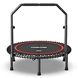 YOSUDA トランポリン 手すり3段階調節 ゴムバンド式 102cm 耐荷重200kg 静音 6本脚 折りたたみ カバー付き 収納便利 組み立て簡単 室内 大人用 子供用 家庭用 BC002