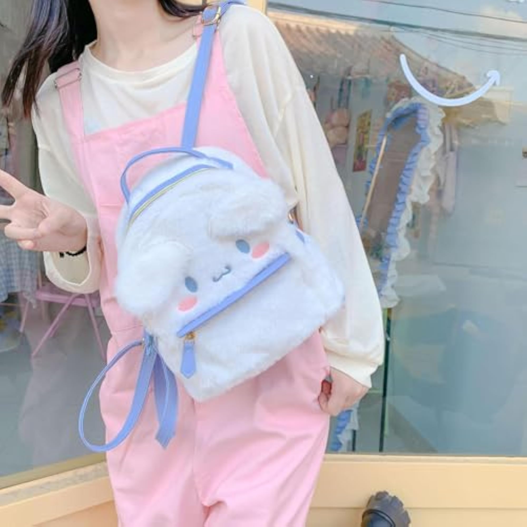 Plush Backpack Soft Compact Cute Book Bag for Students