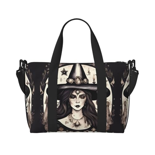 Sac de voyage léger bohème noir pour weekend de détente et escapades féminines
